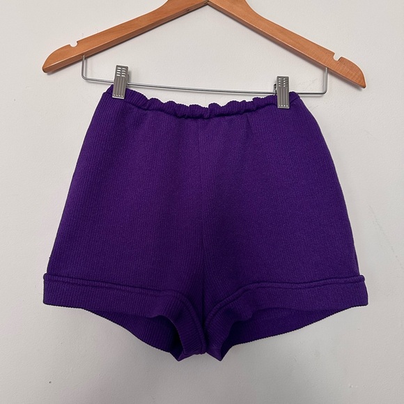 Pants - Vintage Ribbed purple athletic dolphin high waist hot shorts